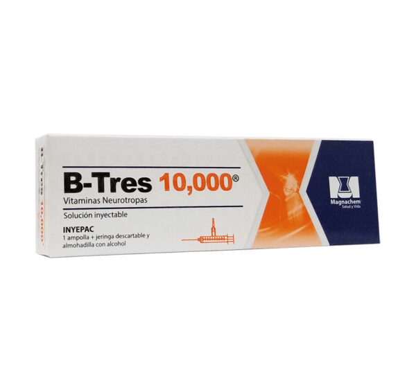 B-Tres 10,000Mg Solución Inyectable - FarmaciaRD